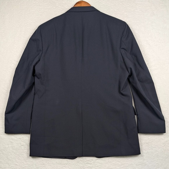Vintage Jos. A. Bank Blazer Mens 46L Navy 100% Wool Gold Button Sport Coat USA - Picture 11 of 13
